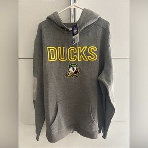 Captivating Brand Oregon Ducks Grey Sewn Mens Hoodie Sweatshirt 2XL NWT